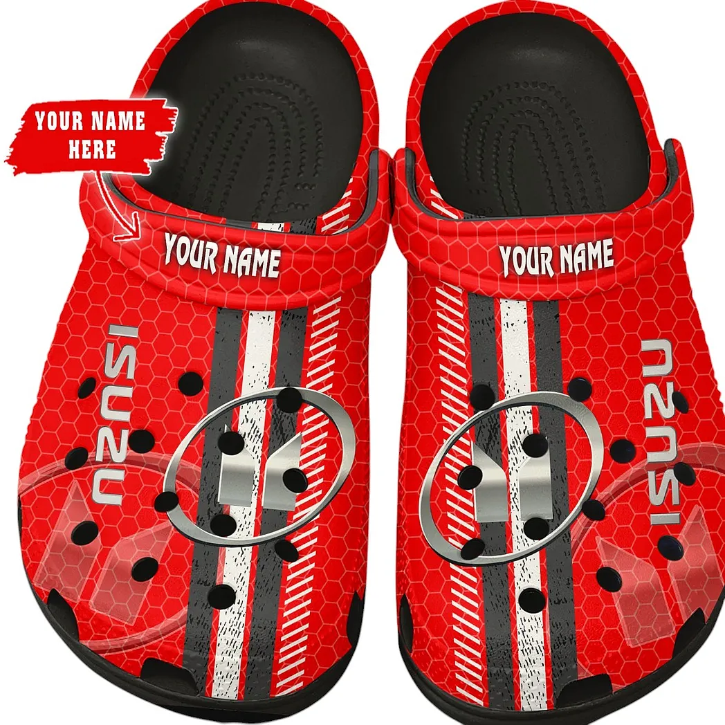 isuzu crocs shoes gift for isuzu lovers birthday gift for husband boyfriend car82022025606 black ksgs4