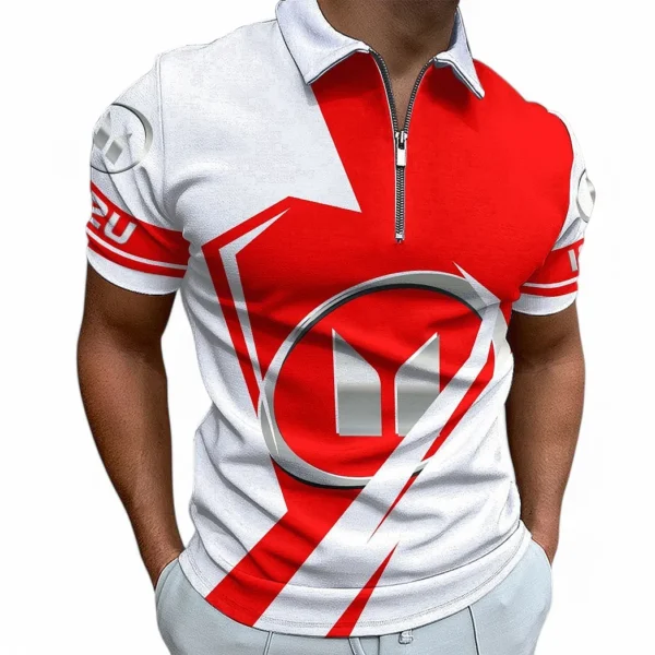 isuzu zipper polo shirt for men gift for isuzu fan car68022125909 kdtn2