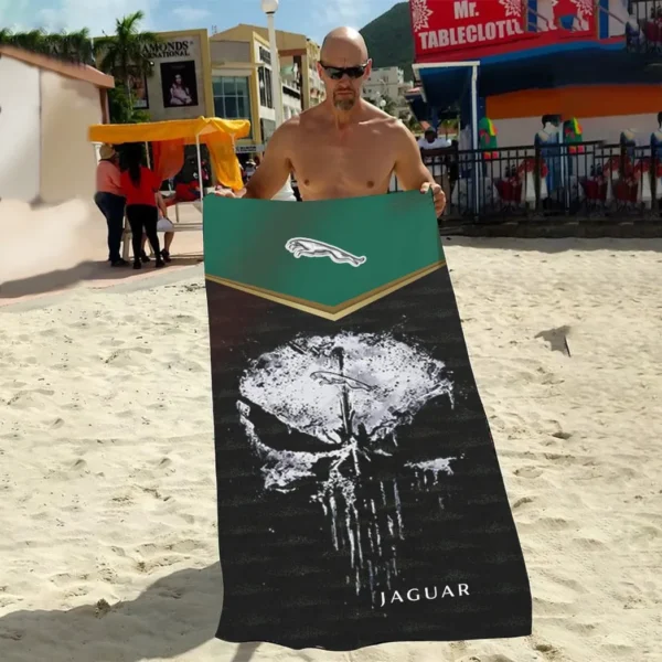 jaguar beach towel gift for jaguar lovers gift for him husband boyfriend car17302252531 05smr