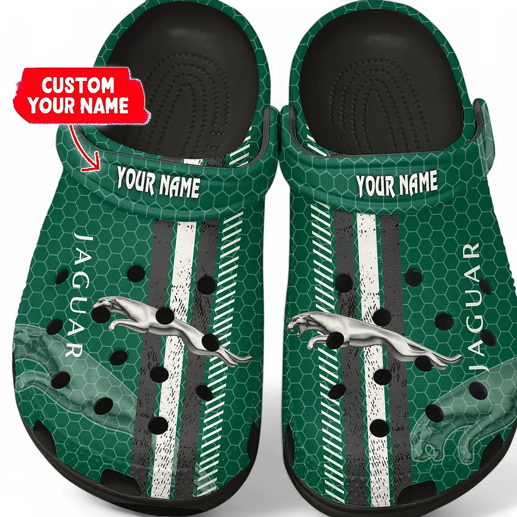 Jaguar Cars Crocs Shoes Gift For Jaguar Cars Lovers, Birthday Gift For Husband, Boyfriend CAR82022025607 - Black