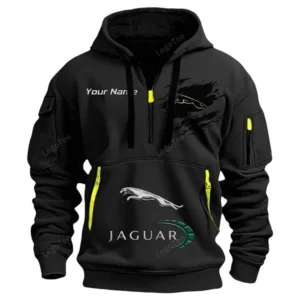 jaguar cars half zip hoodie car113021425785 best gift for him husband boyfriend black aqog0