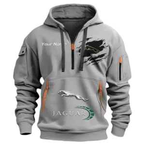 jaguar cars half zip hoodie car113021425785 best gift for him husband boyfriend gray pdbdh