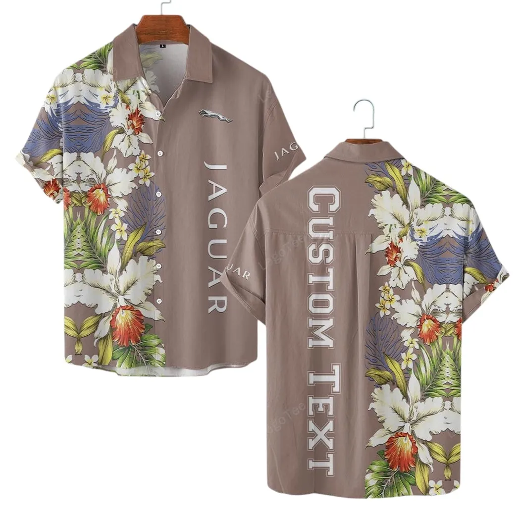 Jaguar Cars Hawaiian Shirt For Men, Gift For Jaguar Cars Lovers, Gift For Him, Husband, Boyfriend CAR1230304006 - Brown