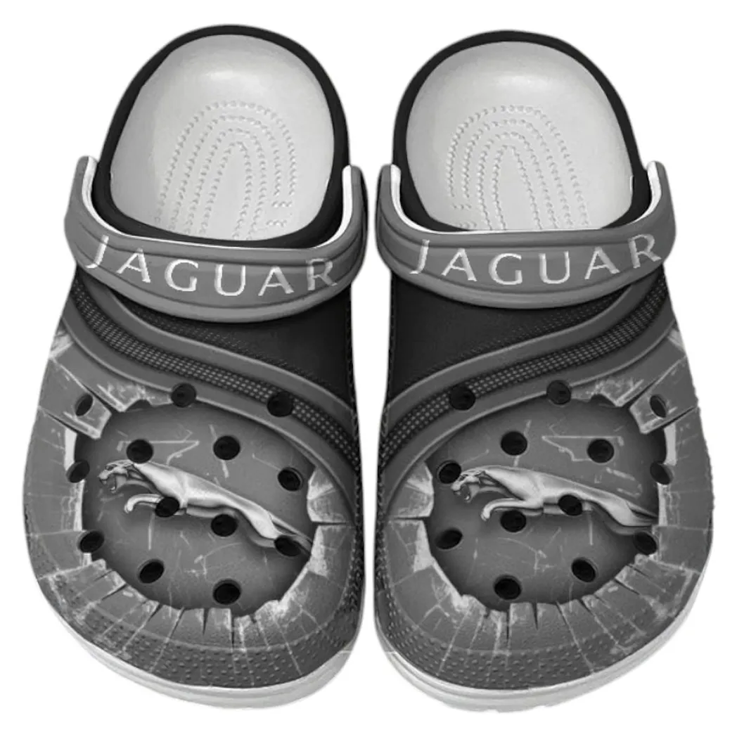 Jaguar Crocs Clogs Men Women, Gift For Jaguar Fan CAR188032025168 - Gray
