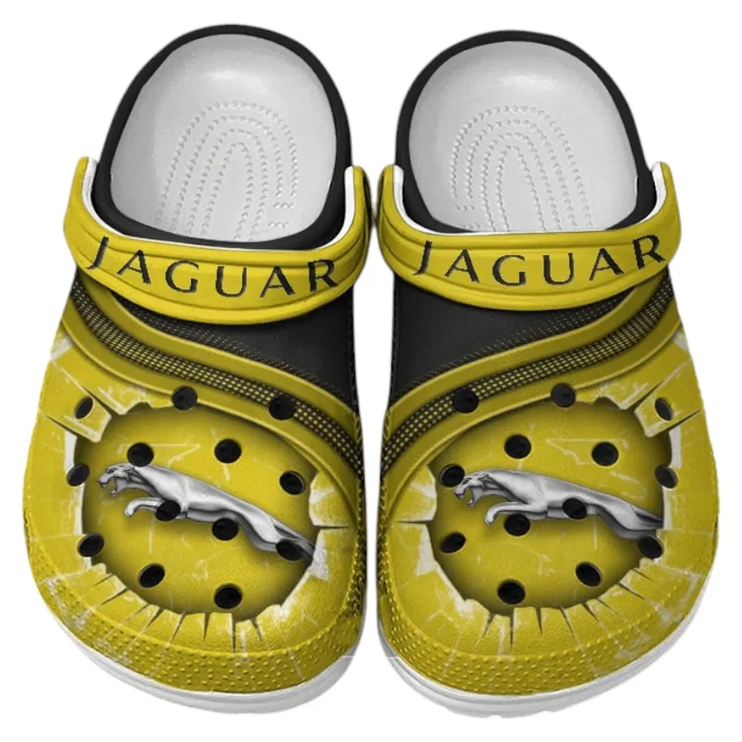 Jaguar Crocs Clogs Men Women, Gift For Jaguar Fan CAR188032025168 - Yellow