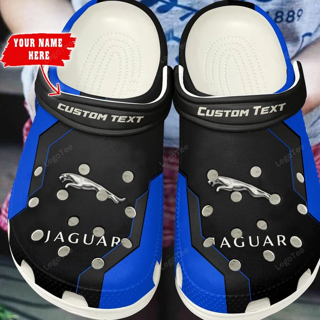 jaguar crocs gift for jaguar lovers gift for him husband boyfriend blue car140021225558 1 gzhy7