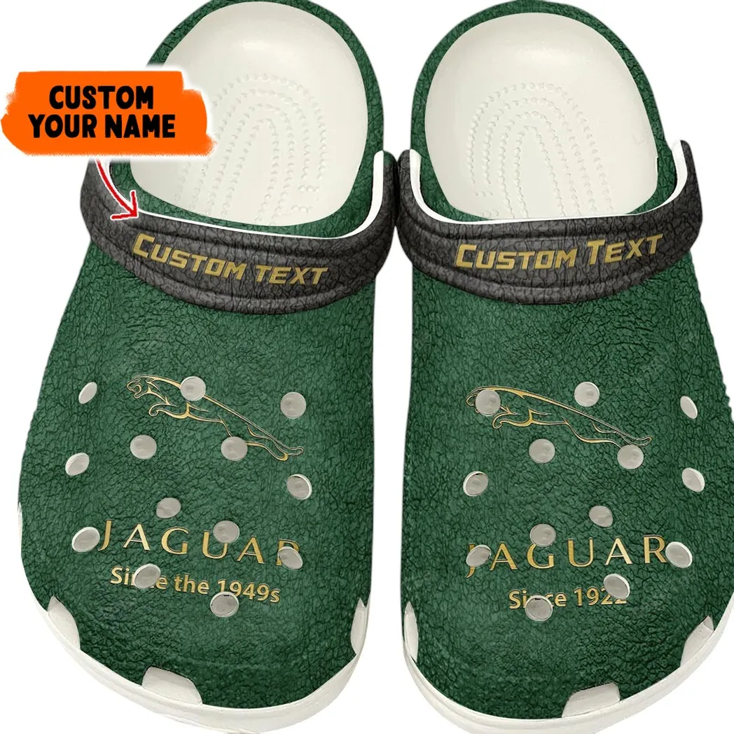Jaguar Crocs, Gift For Jaguar Lovers, Gift For Him, Husband, Boyfriend - Kelly Green CAR141021225669-6