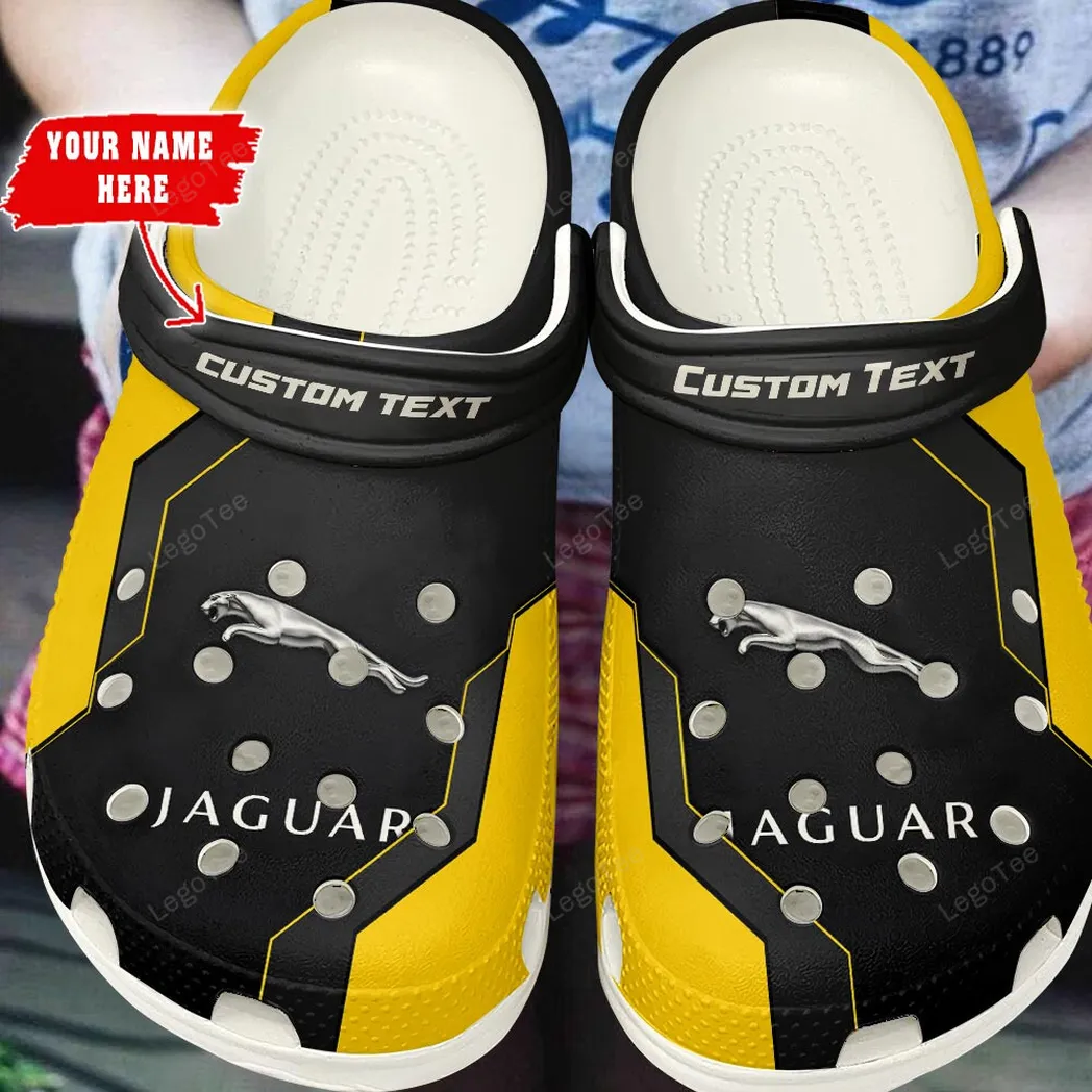 jaguar crocs gift for jaguar lovers gift for him husband boyfriend yellow car140021225558 8 kbiw7