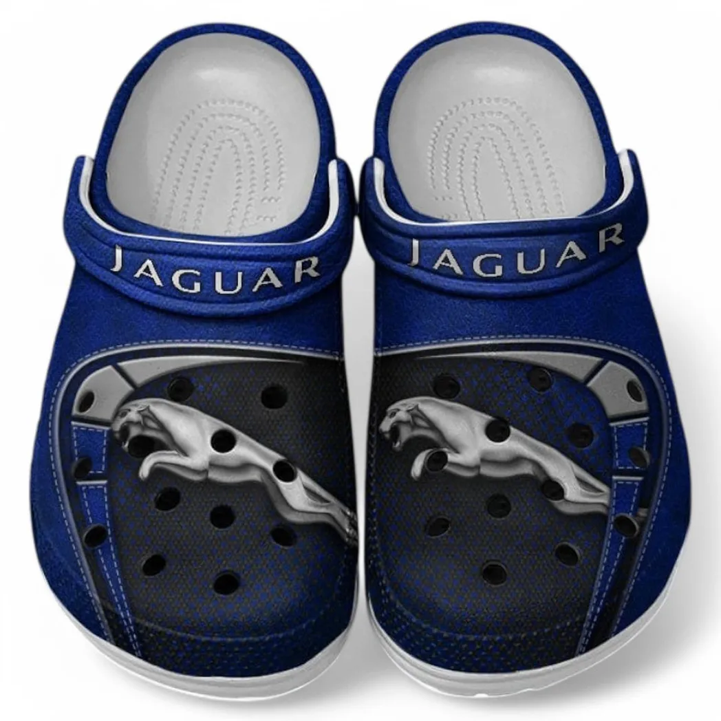 Jaguar Crocs Sandals For Men Women, Gift For Jaguar Fan CAR177031425568 - Blue