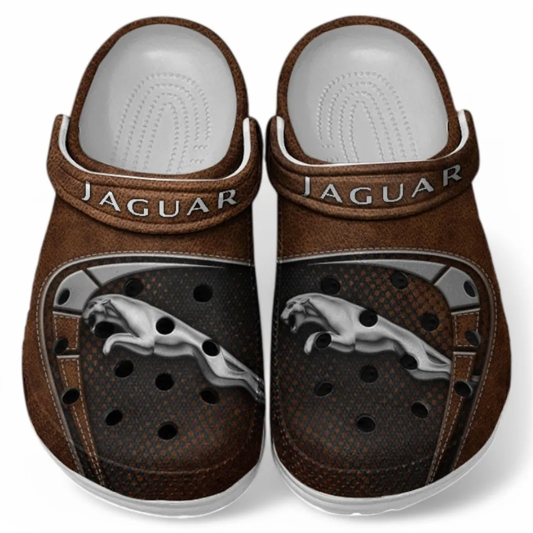 Jaguar Crocs Sandals For Men Women, Gift For Jaguar Fan CAR177031425568 - Brown