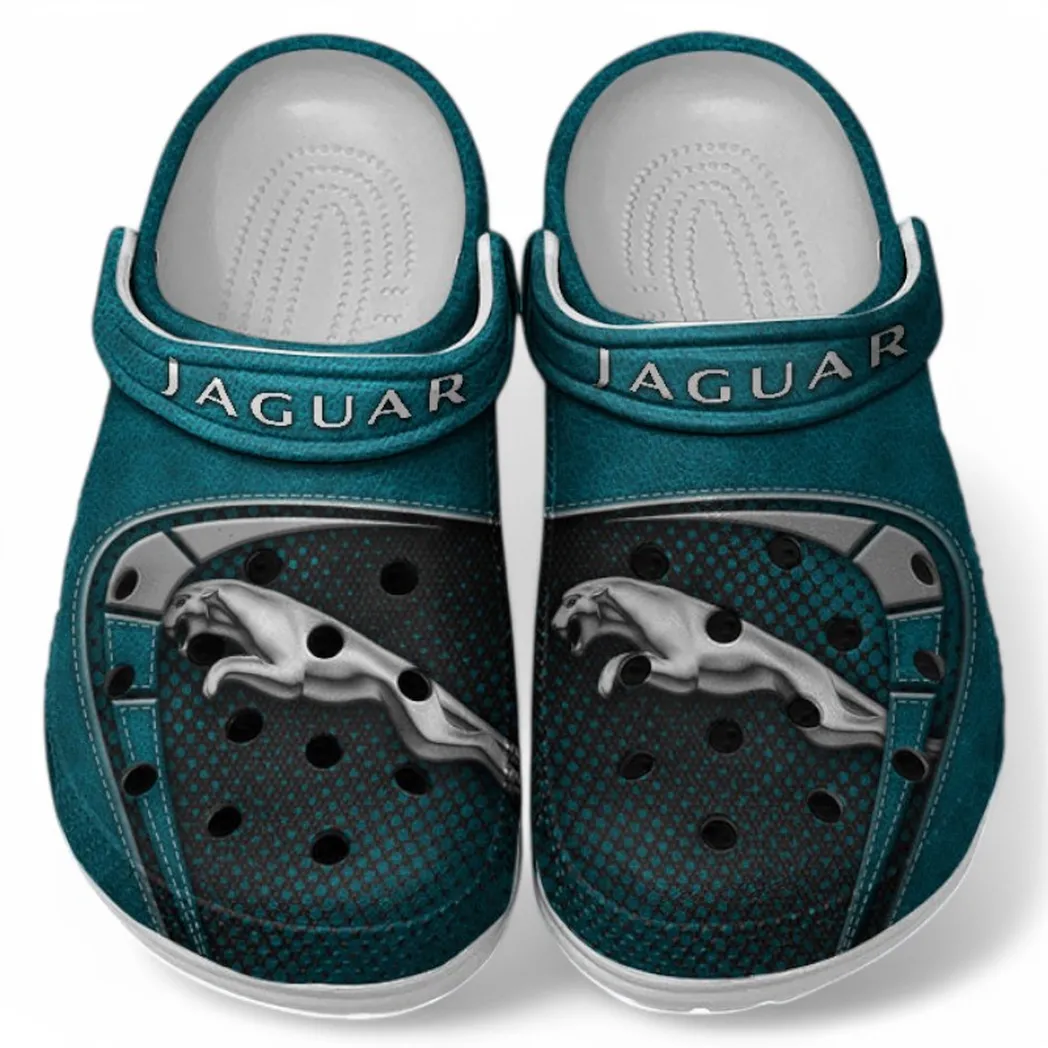 Jaguar Crocs Sandals For Men Women, Gift For Jaguar Fan CAR177031425568 - Cyan