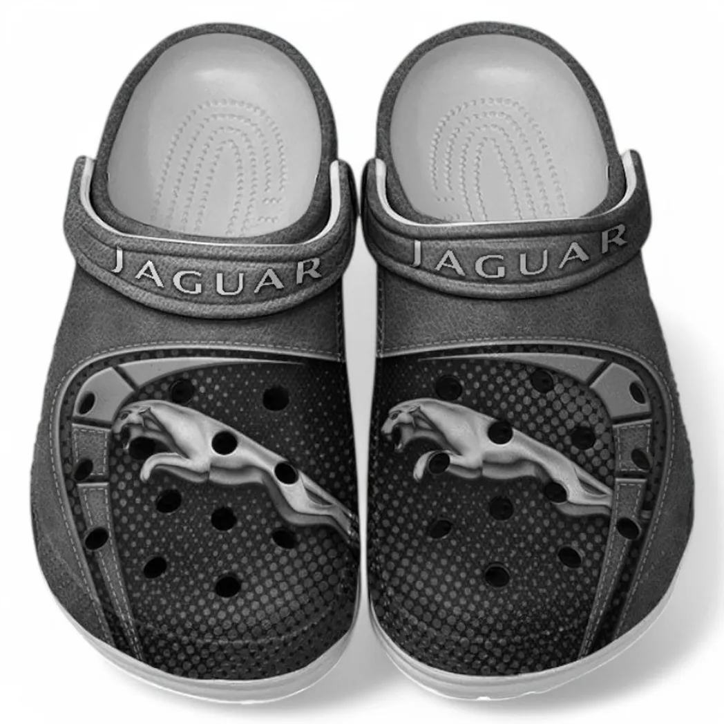 Jaguar Crocs Sandals For Men Women, Gift For Jaguar Fan CAR177031425568 - Gray
