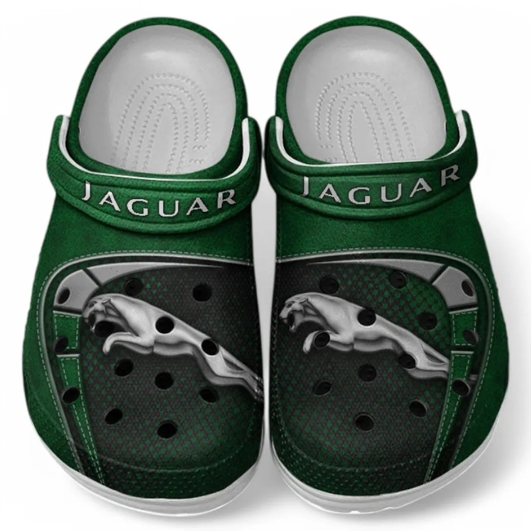 Jaguar Crocs Sandals For Men Women, Gift For Jaguar Fan CAR177031425568 - Green