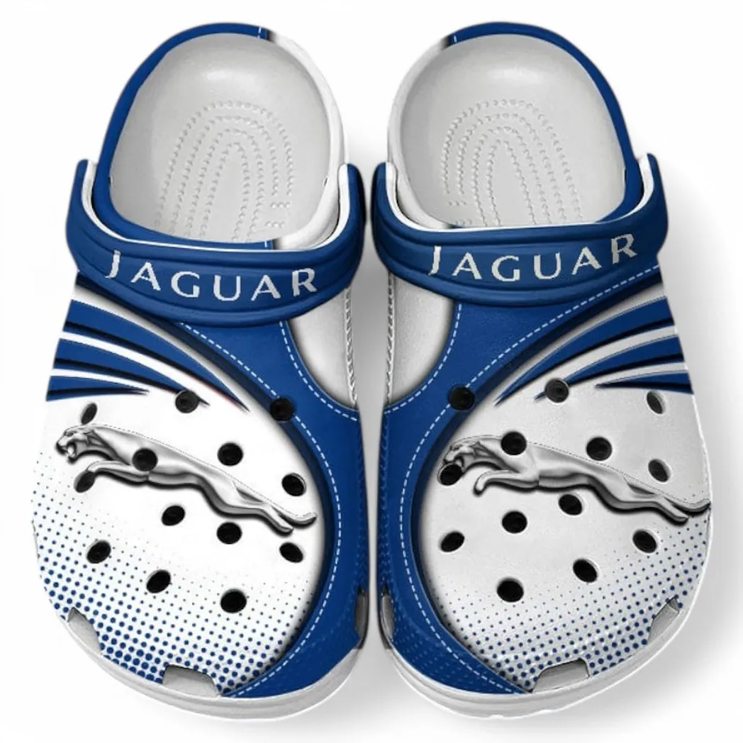 Jaguar Crocs Sandals For Men Women, Gift For Jaguar Fan CAR181031525708 - Blue