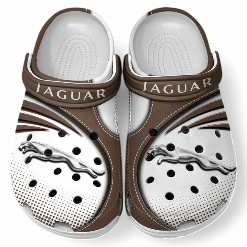 Jaguar Crocs Sandals For Men Women, Gift For Jaguar Fan CAR181031525708 - Brown