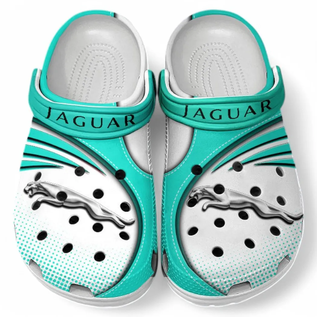 Jaguar Crocs Sandals For Men Women, Gift For Jaguar Fan CAR181031525708 - Cyan