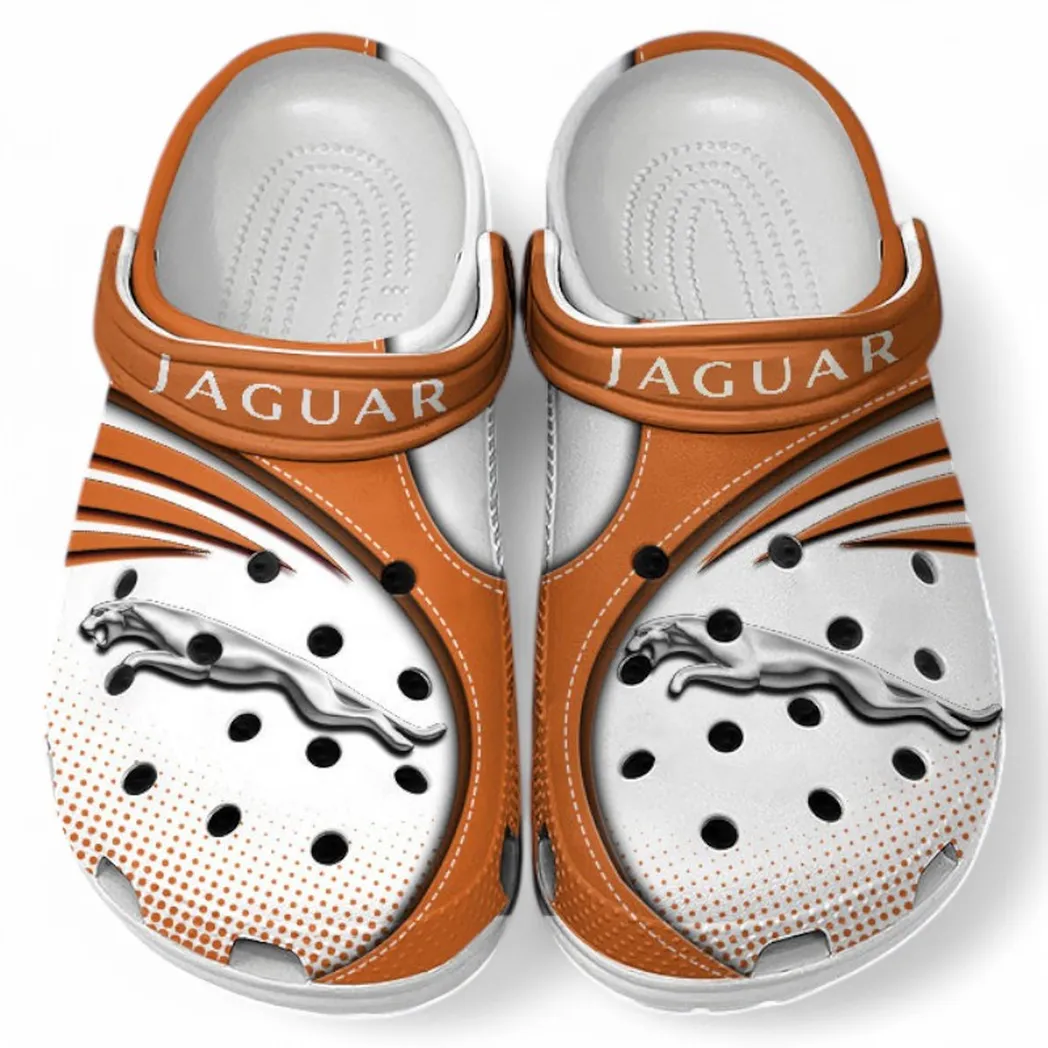 Jaguar Crocs Sandals For Men Women, Gift For Jaguar Fan CAR181031525708 - Orange