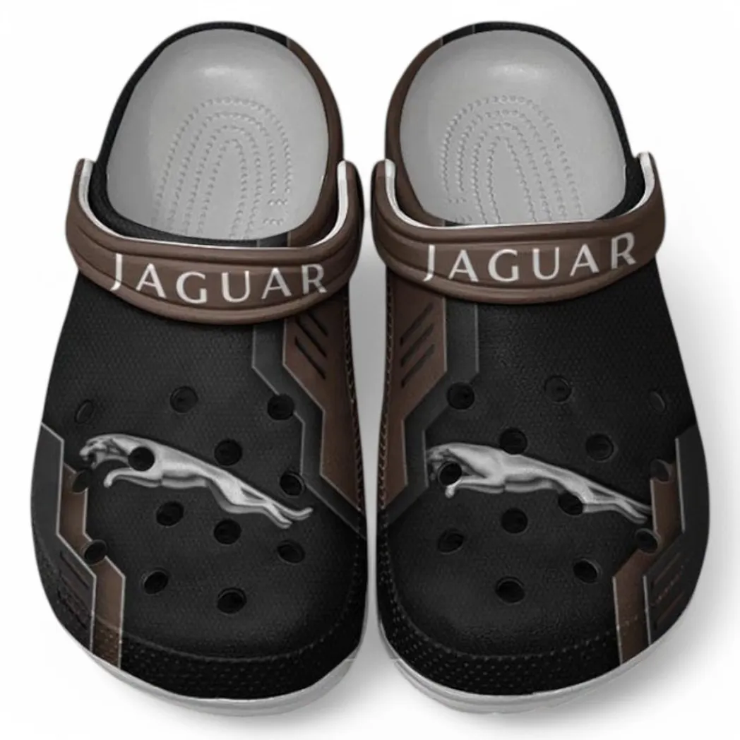 Jaguar Crocs Shoes, Clogs Men Women, Gift For Jaguar Fan CAR185031525245 - Brown
