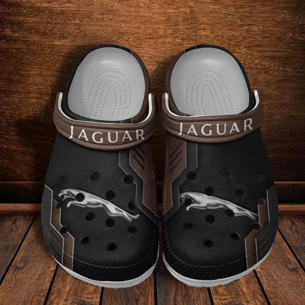 jaguar crocs shoes clogs men women gift for jaguar fan car185031525245 brown pohl4