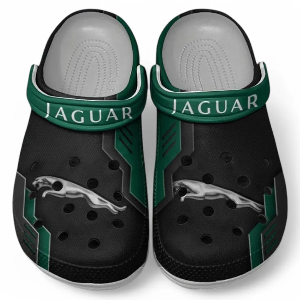Jaguar Crocs Shoes, Clogs Men Women, Gift For Jaguar Fan CAR185031525245 - Green