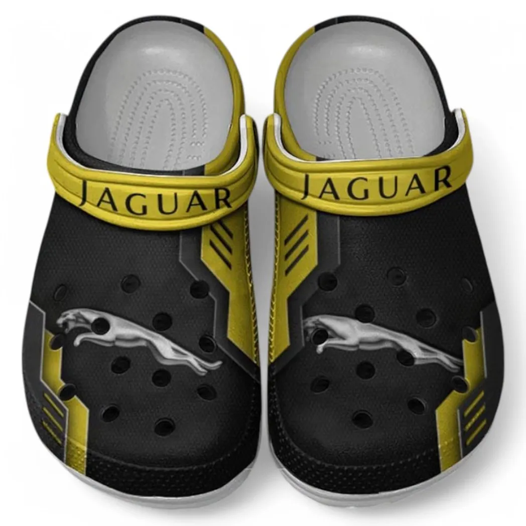 Jaguar Crocs Shoes, Clogs Men Women, Gift For Jaguar Fan CAR185031525245 - Yellow