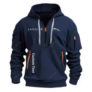 Jaguar Half Zip Hoodie For Men, Gift For Him, Husband, Boyfriend - Navy CAR112021425557-4