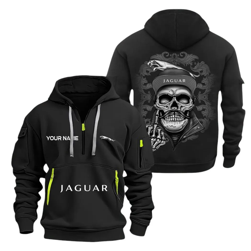 jaguar half zip hoodie for men gift for jaguar fan car166022625134 black