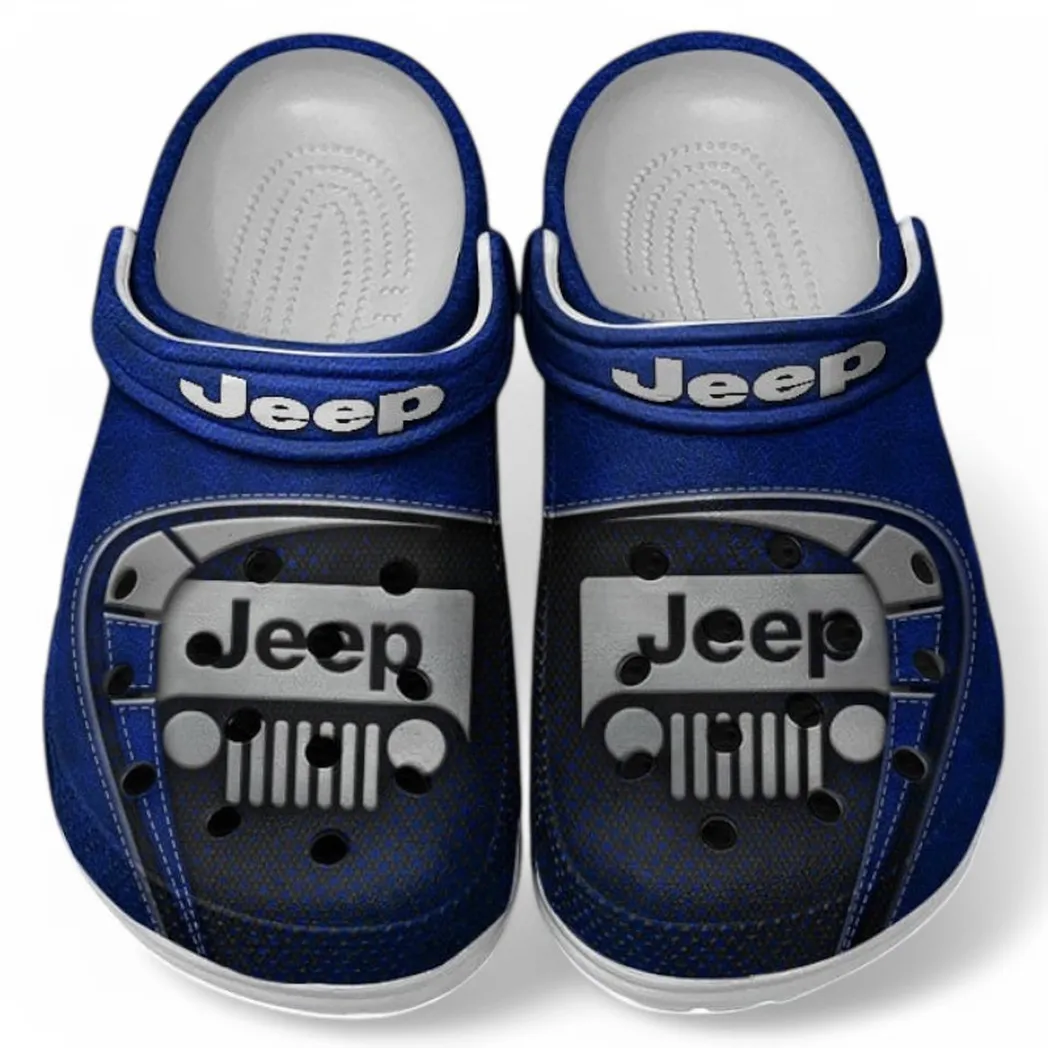 Jeep Crocs Sandals For Men Women, Gift For Jeep Fan CAR177031425560 - Blue