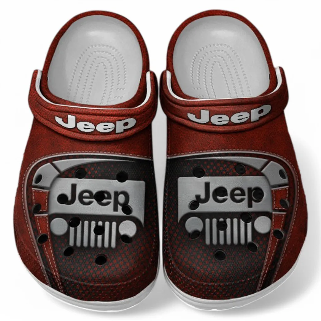 Jeep Crocs Sandals For Men Women, Gift For Jeep Fan CAR177031425560 - Red