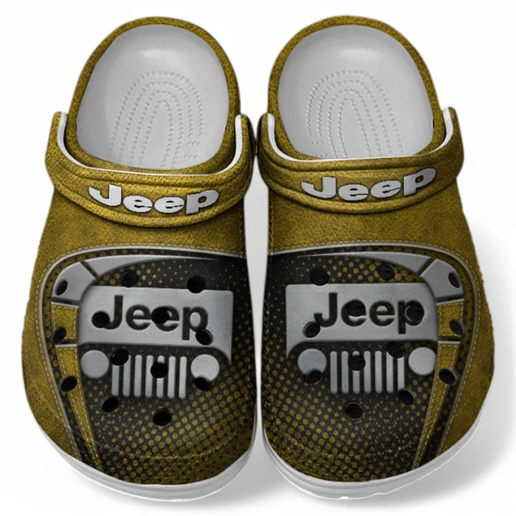 Jeep Crocs Sandals For Men Women, Gift For Jeep Fan CAR177031425560 - Yellow