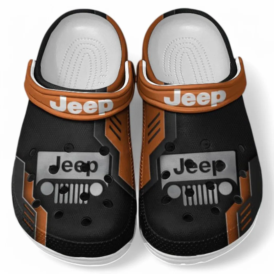 Jeep Crocs Shoes, Clogs Men Women, Gift For Jeep Fan CAR185031525251 - Orange