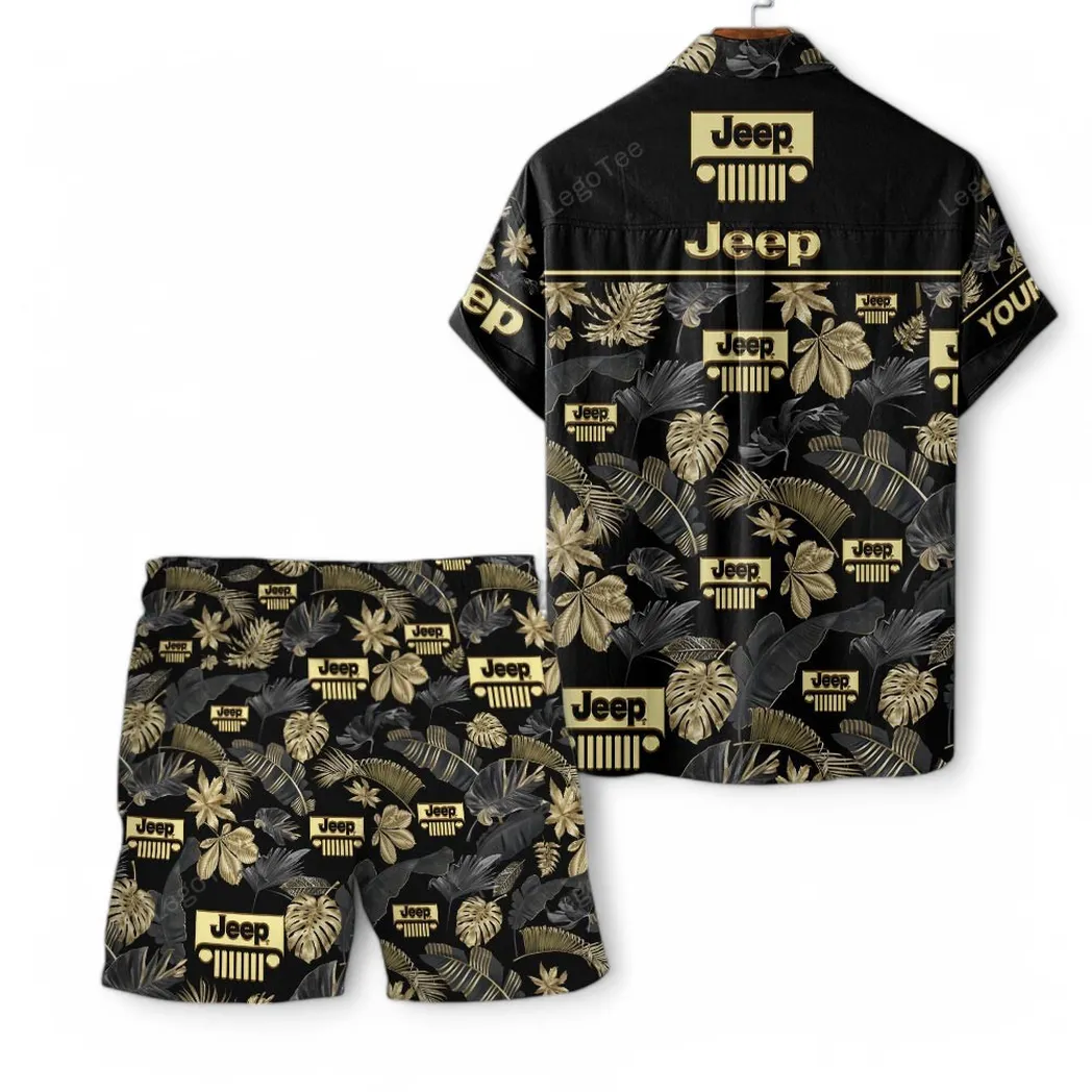 jeep hawaiian shirt set for men gift for jeep lovers gift for him husband boyfriend car139021125129 1