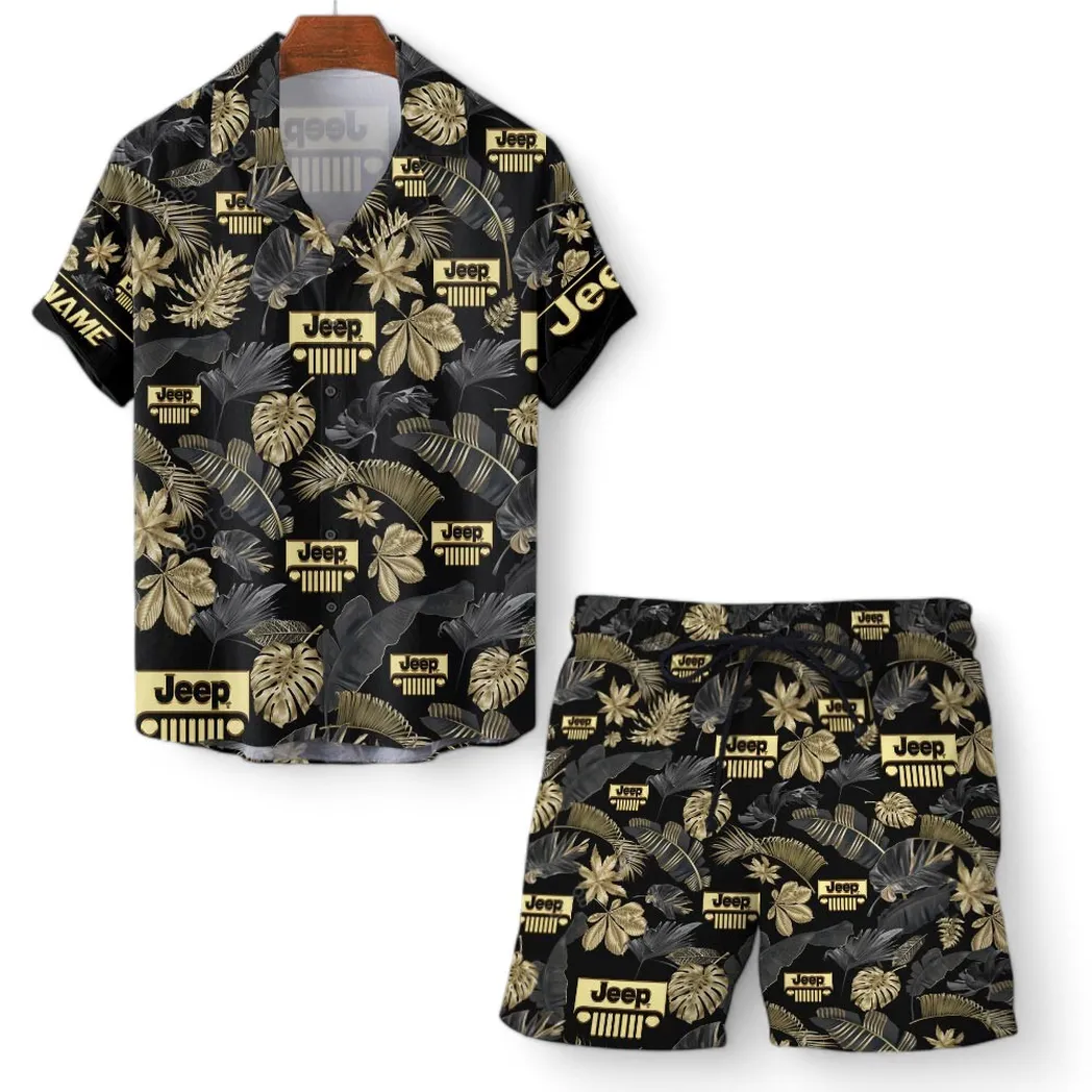 jeep hawaiian shirt set for men gift for jeep lovers gift for him husband boyfriend car139021125129 1 vjqci