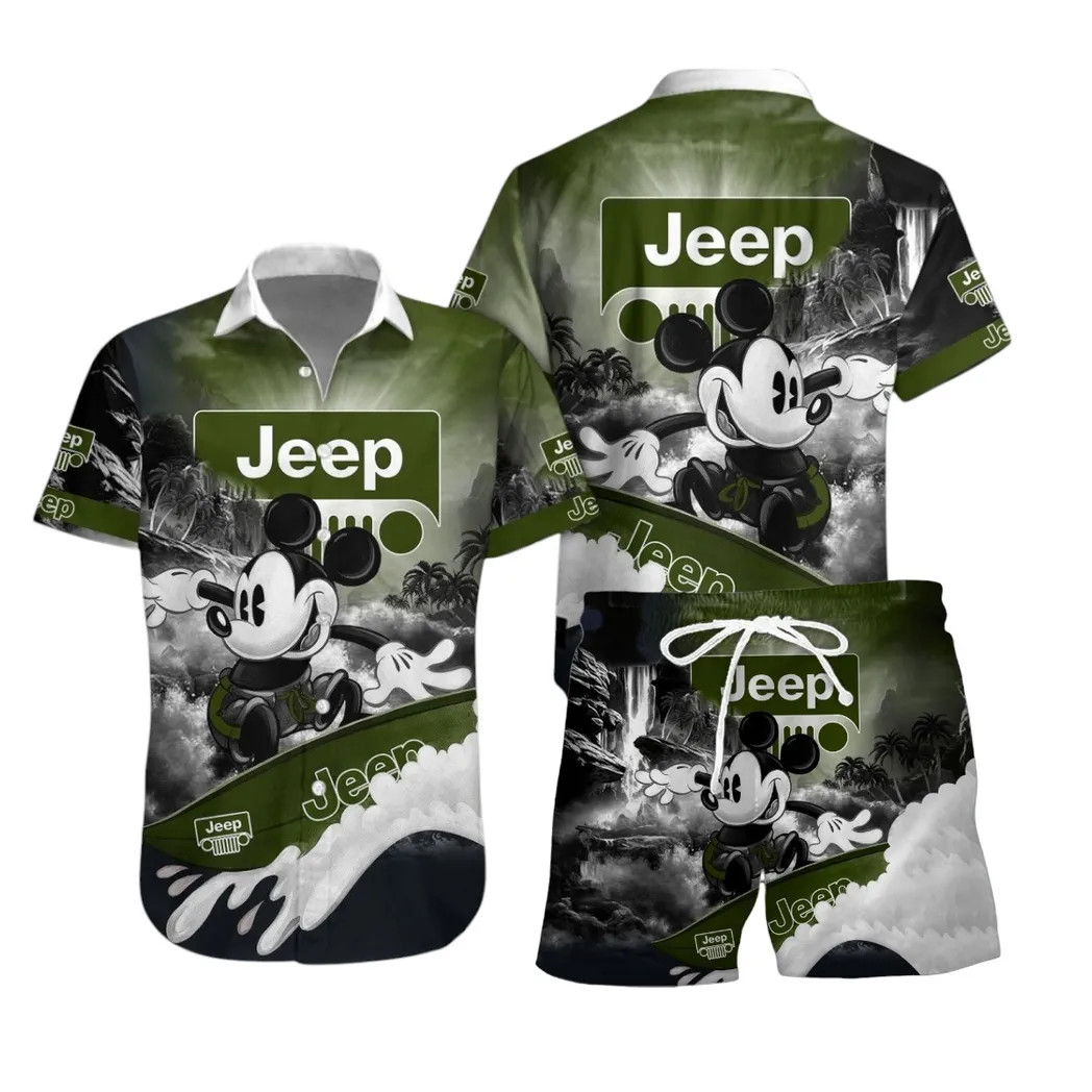 jeep hawaiian shirt set gift for jeep lovers gift for him husband boyfriend car53030625061 1wzsk