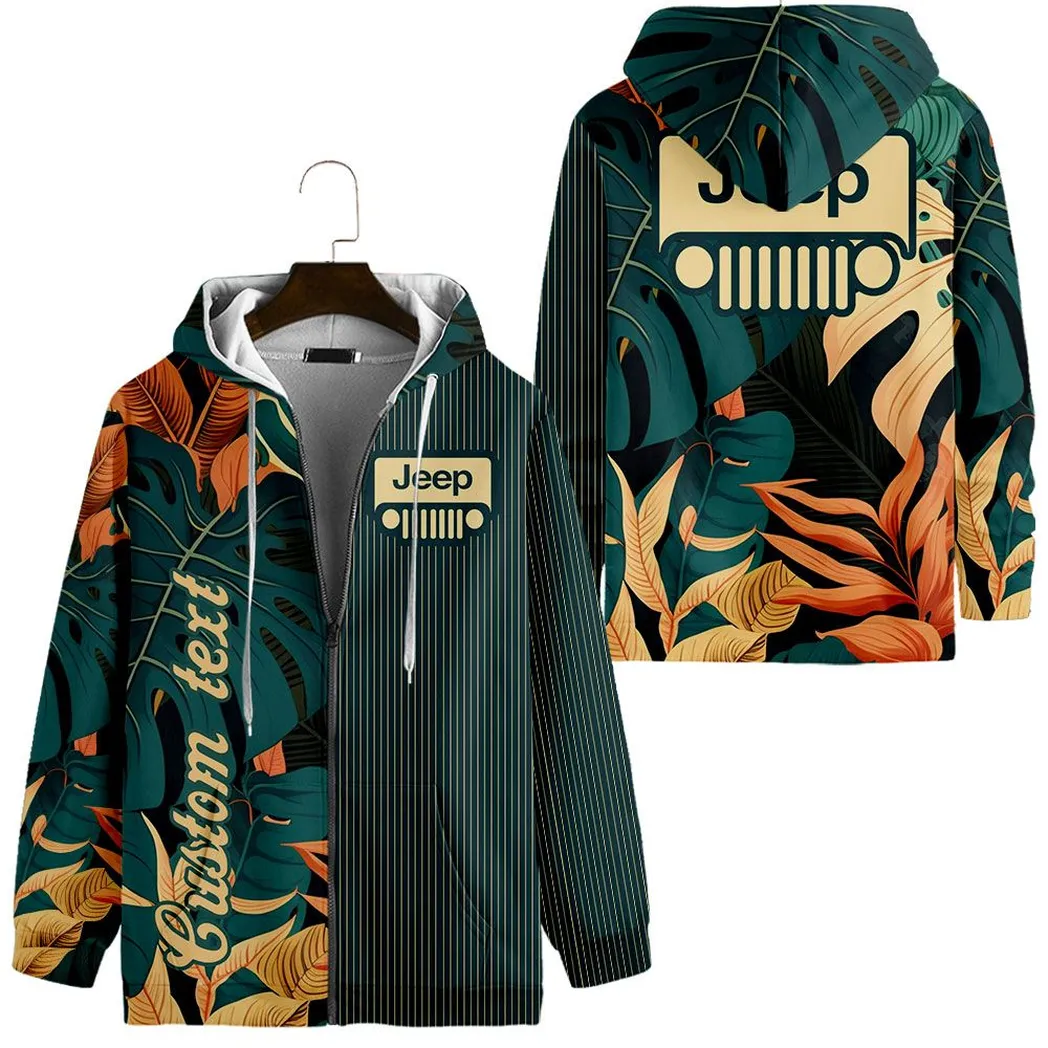 Jeep Vintage Zip Hoodie Custom All Over Print CAR434041725278