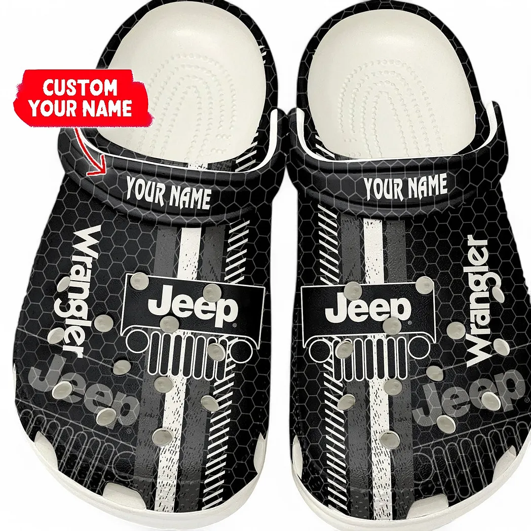 Jeep Wrangler Crocs Shoes Gift For Jeep Wrangler Lovers, Birthday Gift For Husband, Boyfriend CAR82022025609 - White