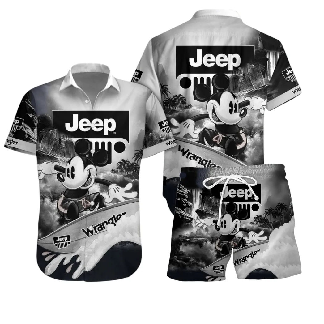 Jeep Wrangler Hawaiian Shirt Set, Gift For Jeep Wrangler Lovers, Gift For Him, Husband, Boyfriend CAR53030625062