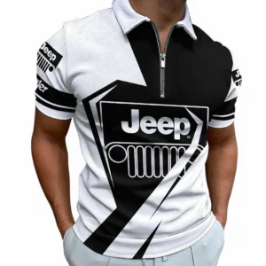 Jeep Wrangler Zipper Polo Shirt For Men, Gift For Jeep Wrangler Fan CAR68022125961