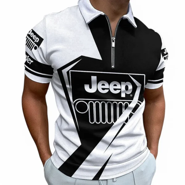 jeep wrangler zipper polo shirt for men gift for jeep wrangler fan car68022125961 godst