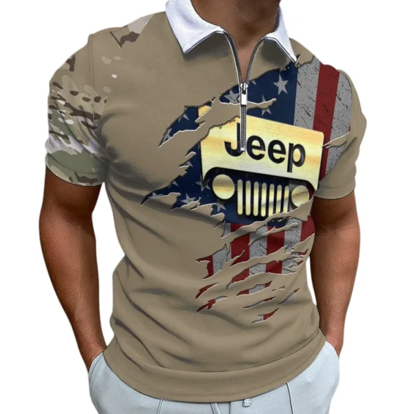 jeep wrangler zipper polo shirt gift for jeep wrangler lovers gift for him husband boyfriend car340213043 1 savz6