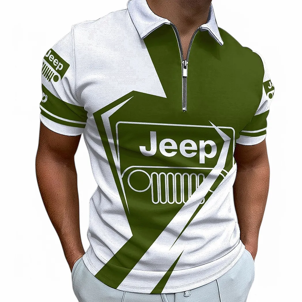 jeep zipper polo shirt for men gift for jeep fan car68022125963 kudsd