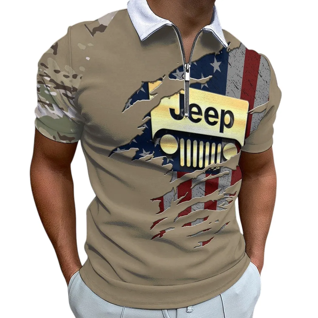 jeep zipper polo shirt gift for jeep lovers gift for him husband boyfriend car340213042 1 o0s1q