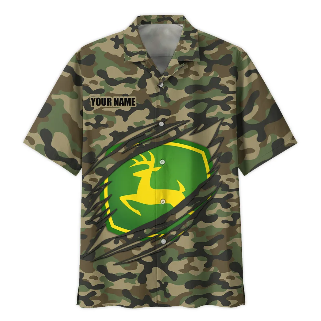 john deere hawaiian shirt style camo oversized hawaiian car210040825749