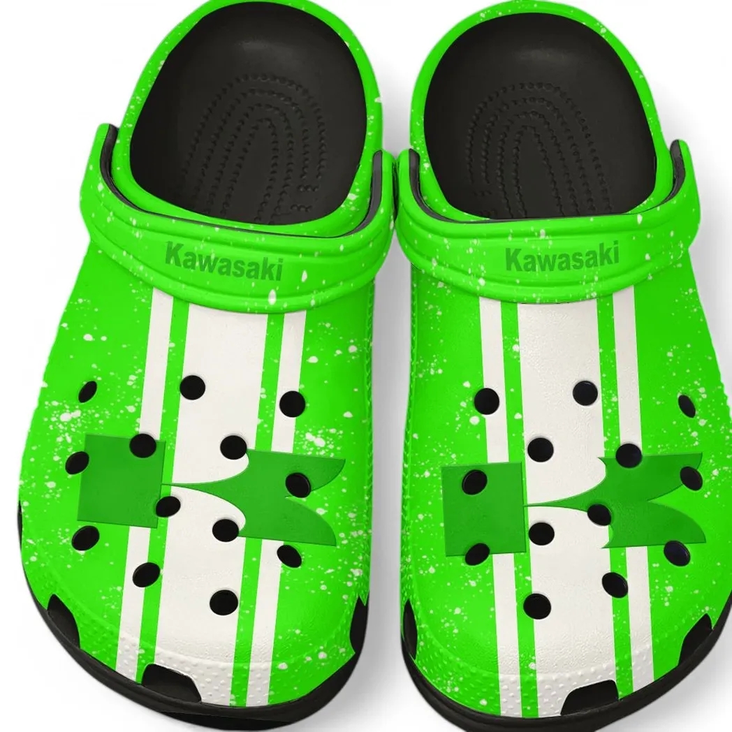 Kawasaki Crocs, Gift For Kawasaki Lovers, Gift For Him, Husband, Boyfriend CAR62022025076 - Black