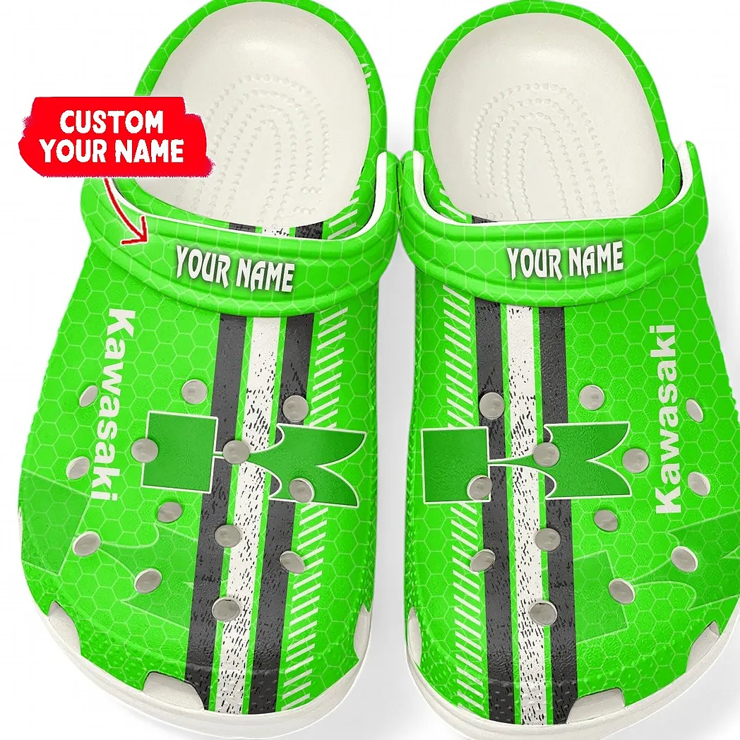 kawasaki crocs shoes gift for kawasaki lovers birthday gift for husband boyfriend car82022025610 white aiaia