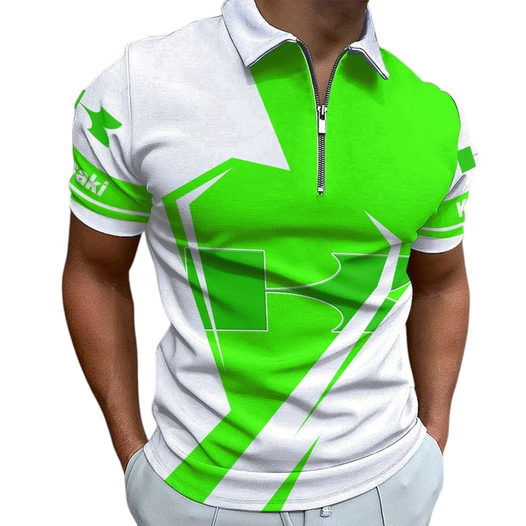 kawasaki zipper polo shirt gift for kawasaki lovers gift for him husband boyfriend car3202122513