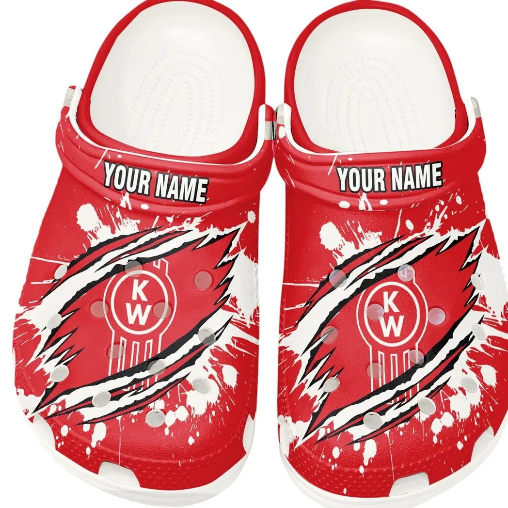 Kenworth Crocs, Gift For Kenworth Lovers, Gift For Him, Husband, Boyfriend CAR15303042515 - White