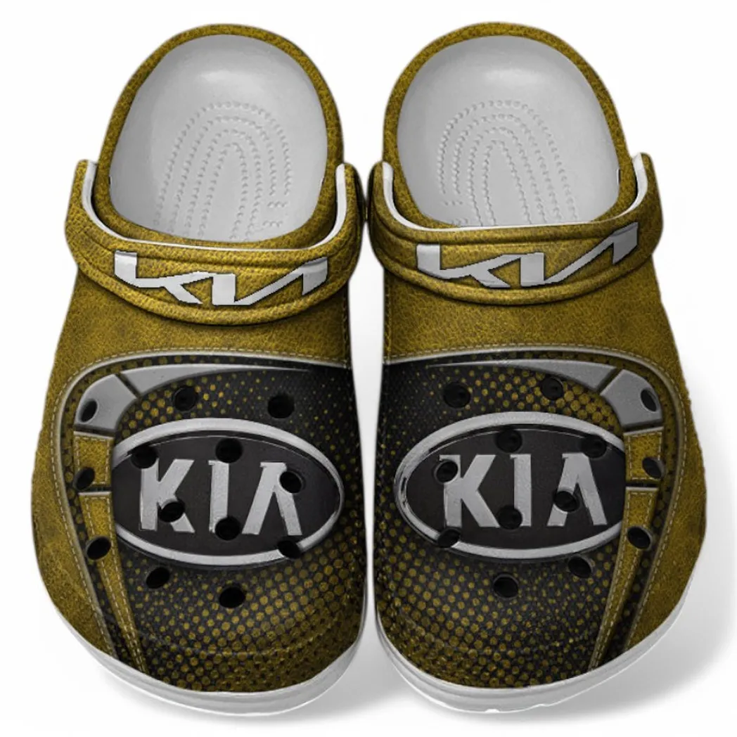 Kia Crocs Sandals For Men Women, Gift For Kia Fan CAR177031425604 - Yellow
