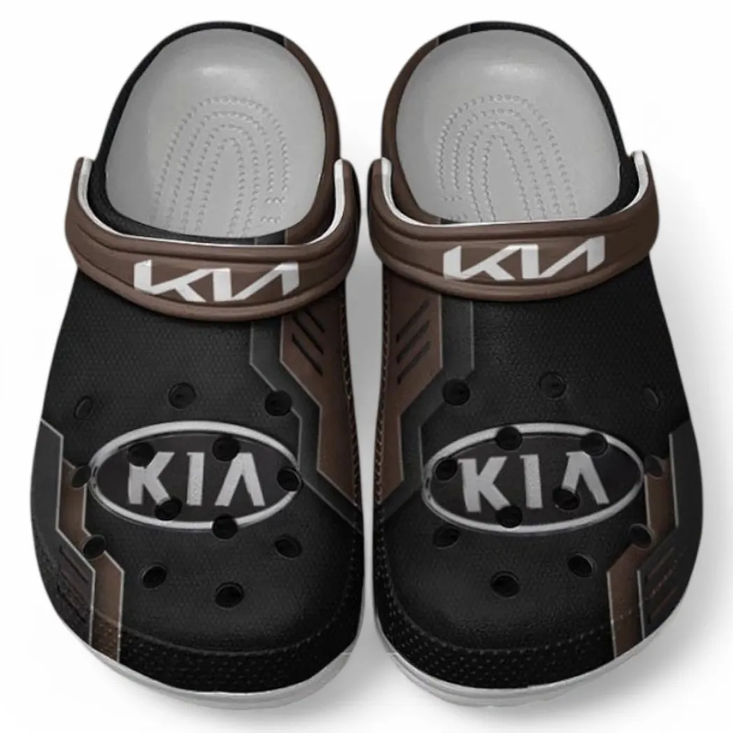 Kia Crocs Shoes, Clogs Men Women, Gift For Kia Fan CAR185031525257 - Brown