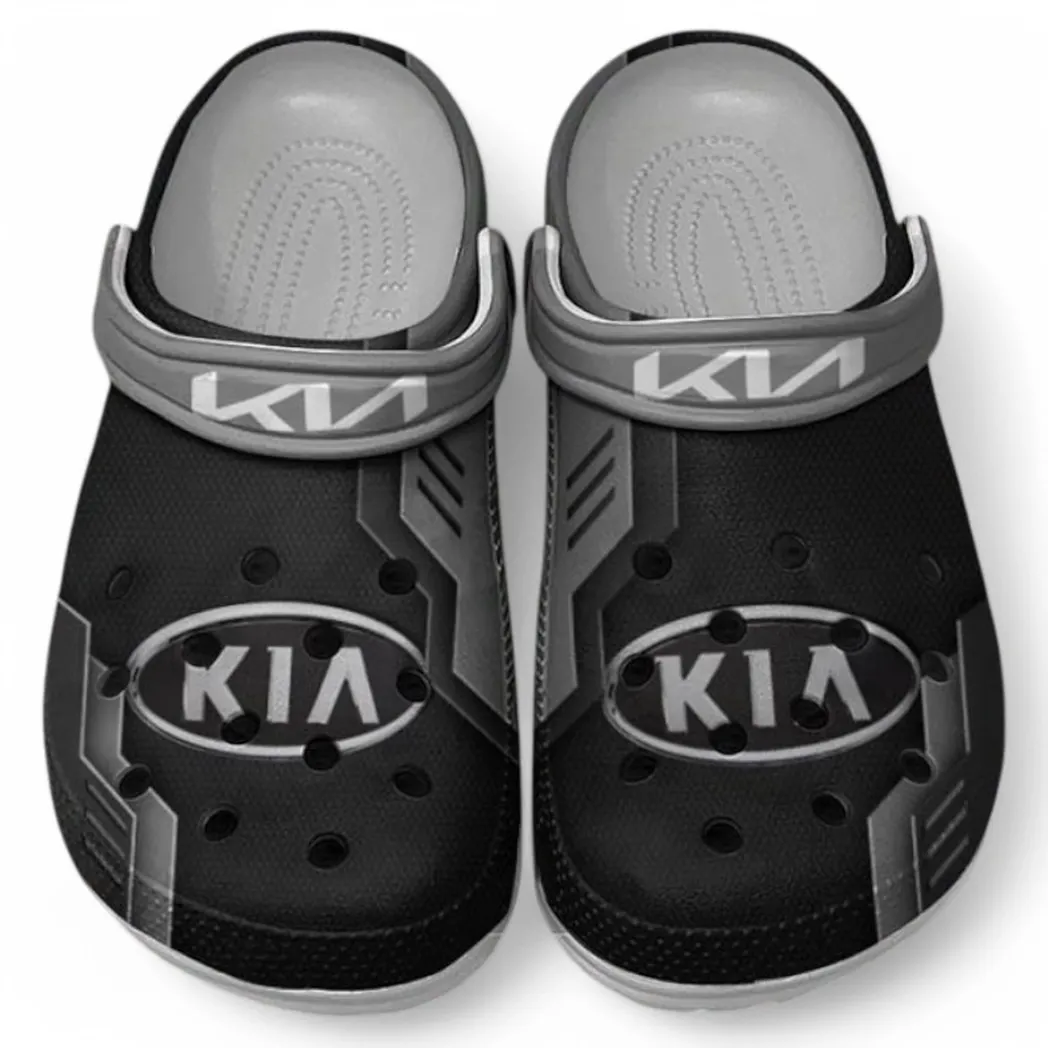 Kia Crocs Shoes, Clogs Men Women, Gift For Kia Fan CAR185031525257 - Gray